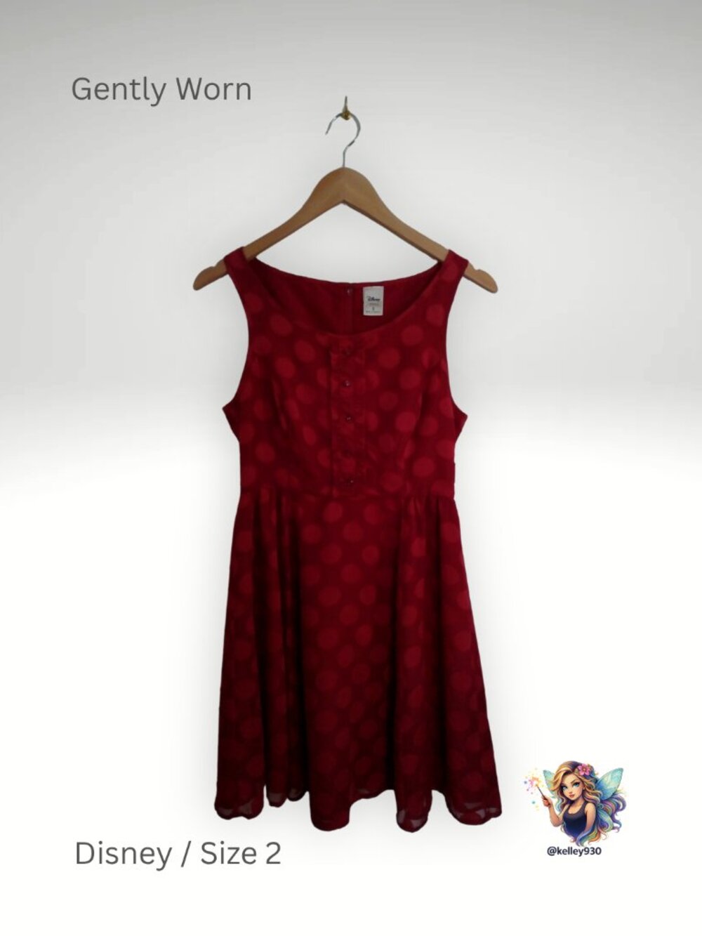 ❤️ Disney Polka Dot Dress – Size 2 – Red Minnie Style